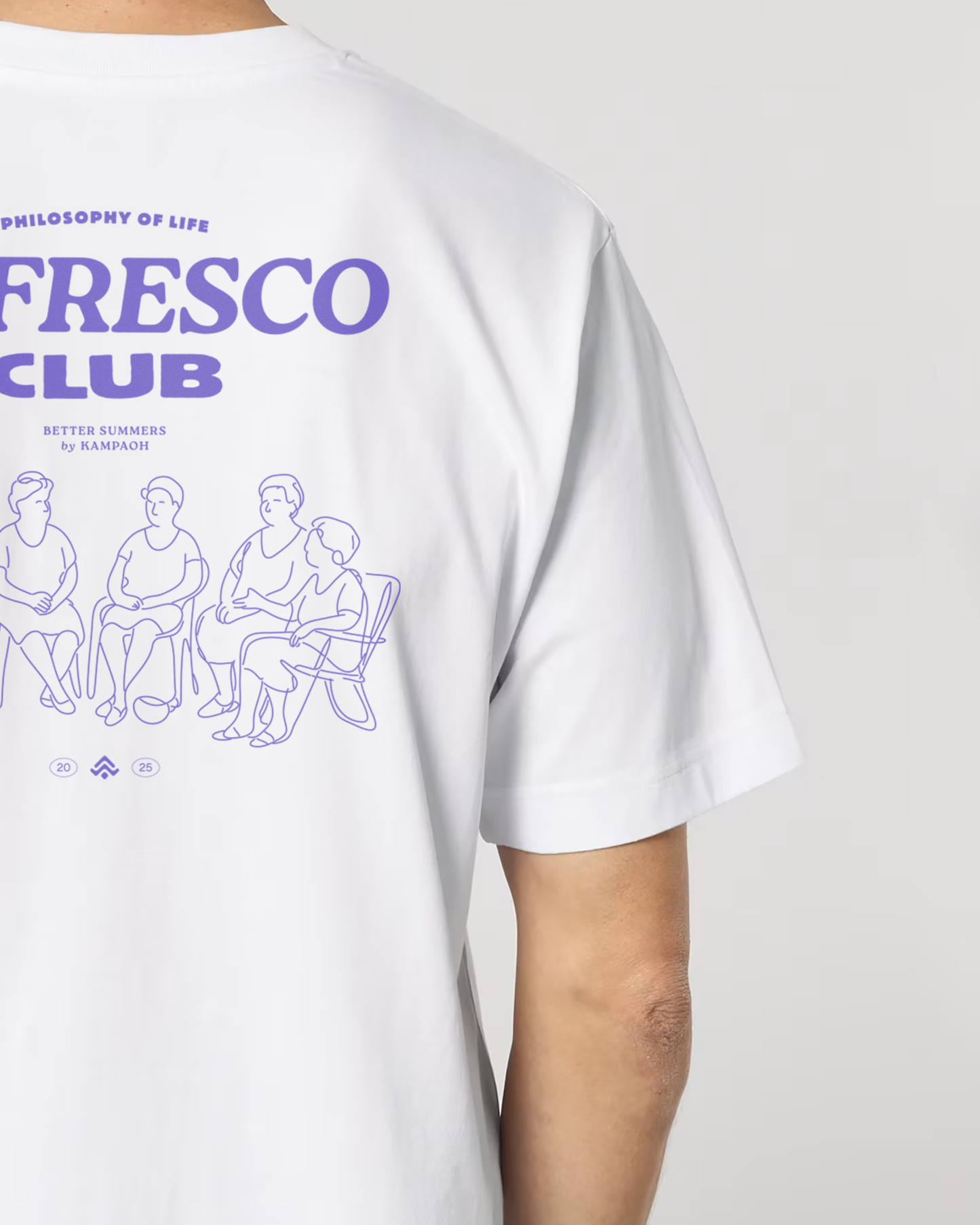 Camiseta Kampaoh AL FRESCO Blanca Unisex manga corta